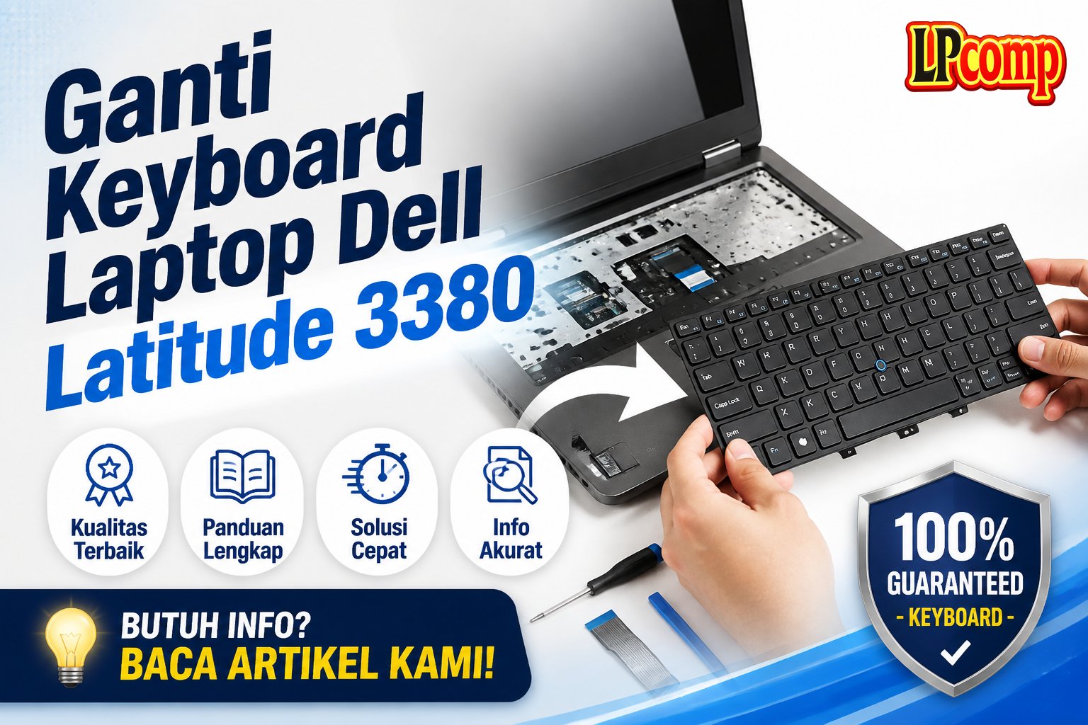 Ganti Keyboard Laptop Dell Latitude 3380