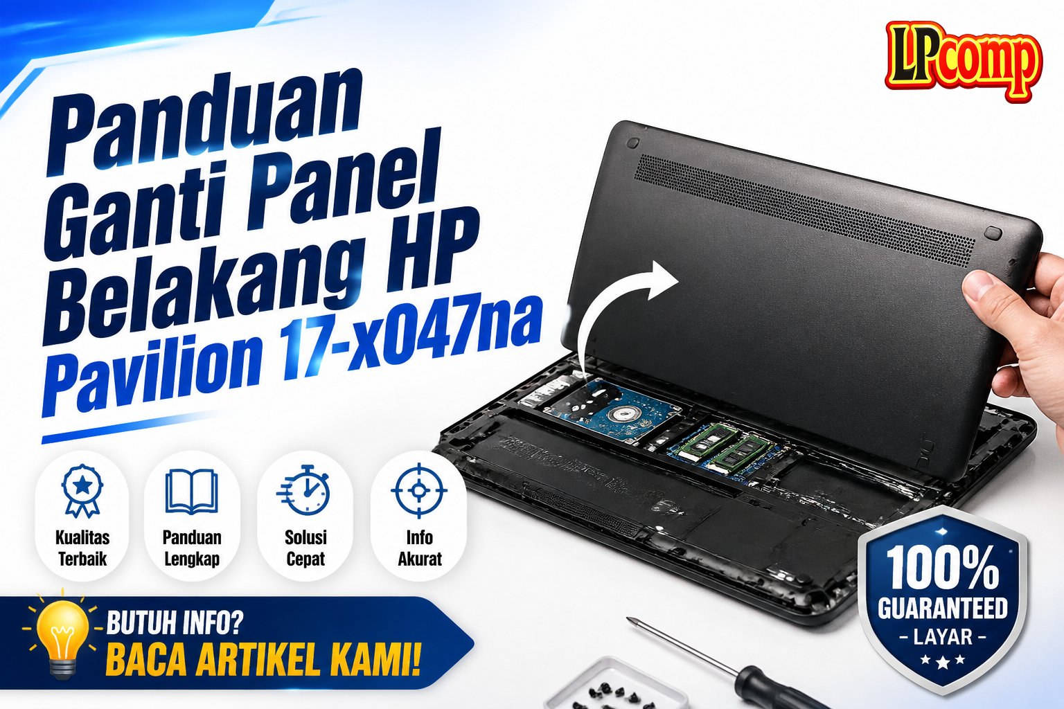 Panduan Ganti Panel Belakang HP Pavilion 17-x047na