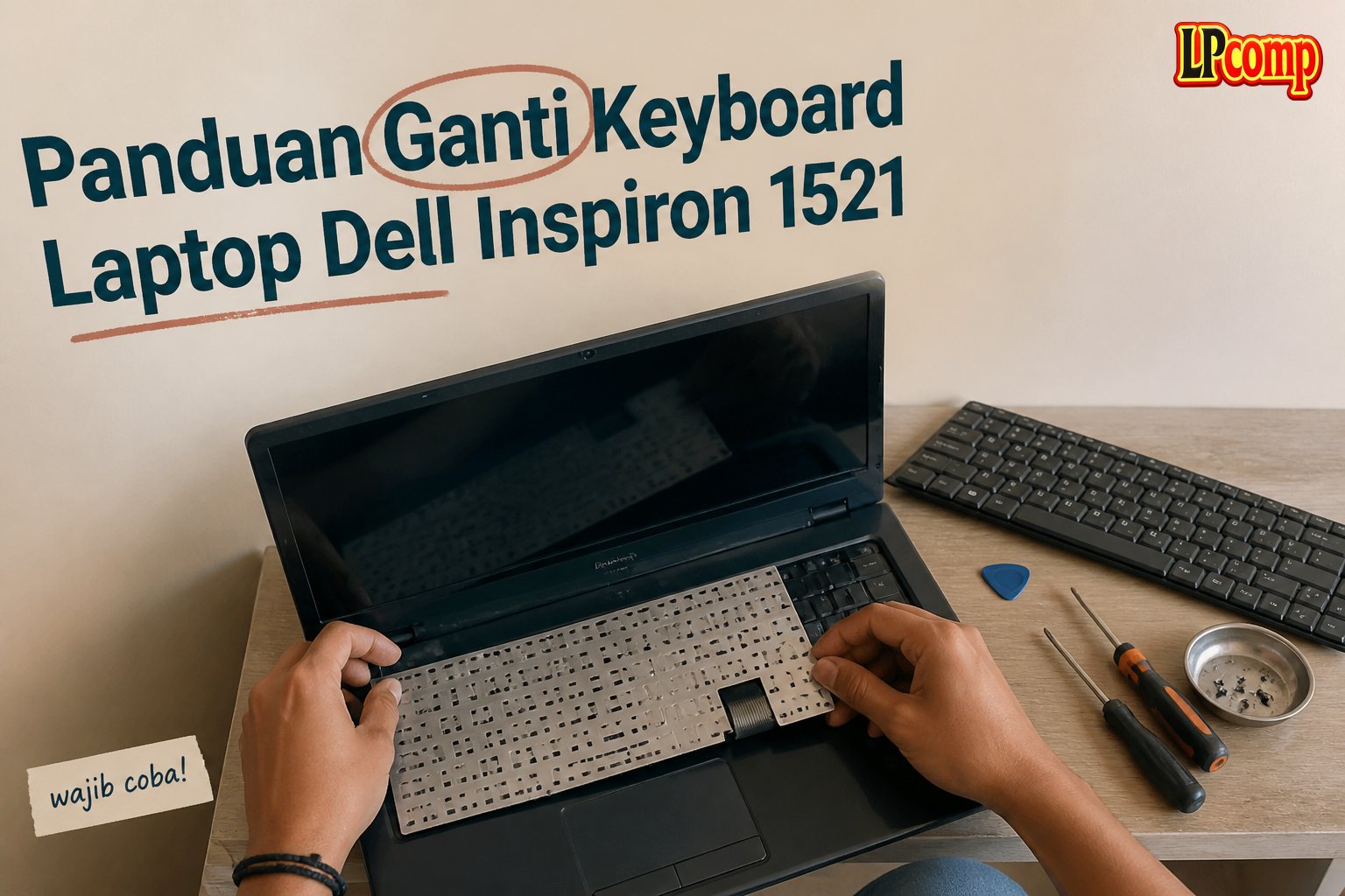 Panduan Ganti Keyboard Laptop Dell Inspiron 1521