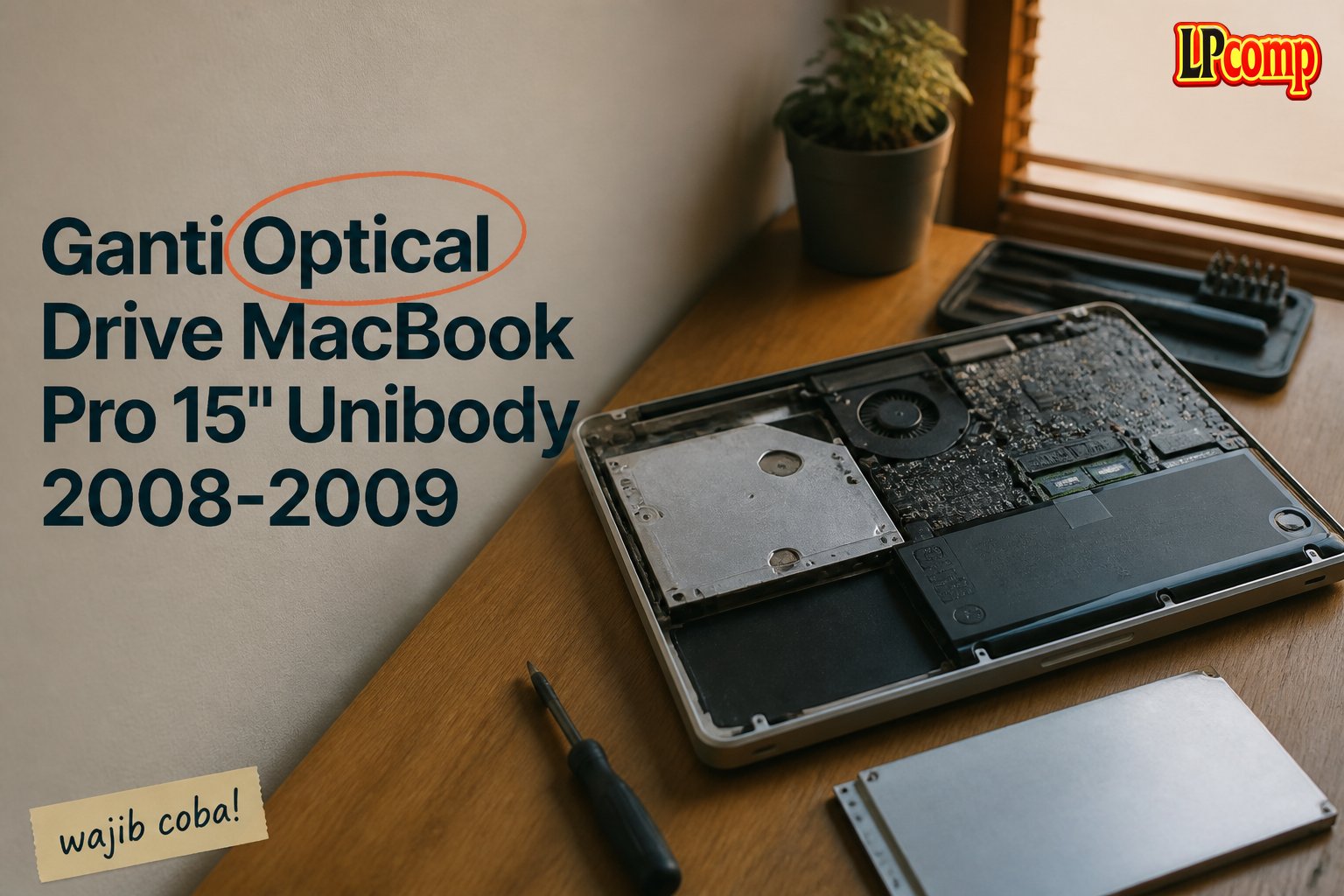 Ganti Optical Drive MacBook Pro 15" Unibody 2008-2009