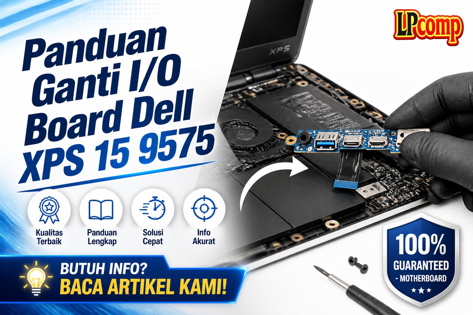 Panduan Ganti I/O Board Dell XPS 15 9575