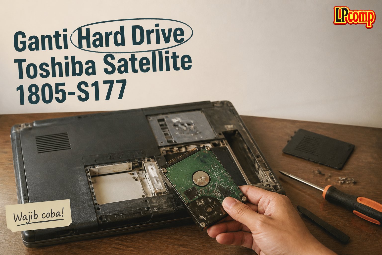 Ganti Hard Drive Toshiba Satellite 1805-S177