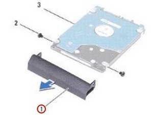Langkah 4 — Lepaskan Hard Drive Bezel