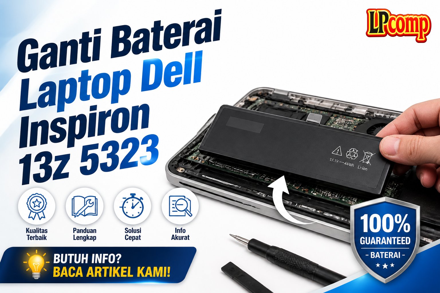Ganti Baterai Laptop Dell Inspiron 13z 5323