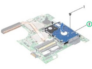 Langkah 7 — Pasang Kembali Hard Drive ke Sistem Board