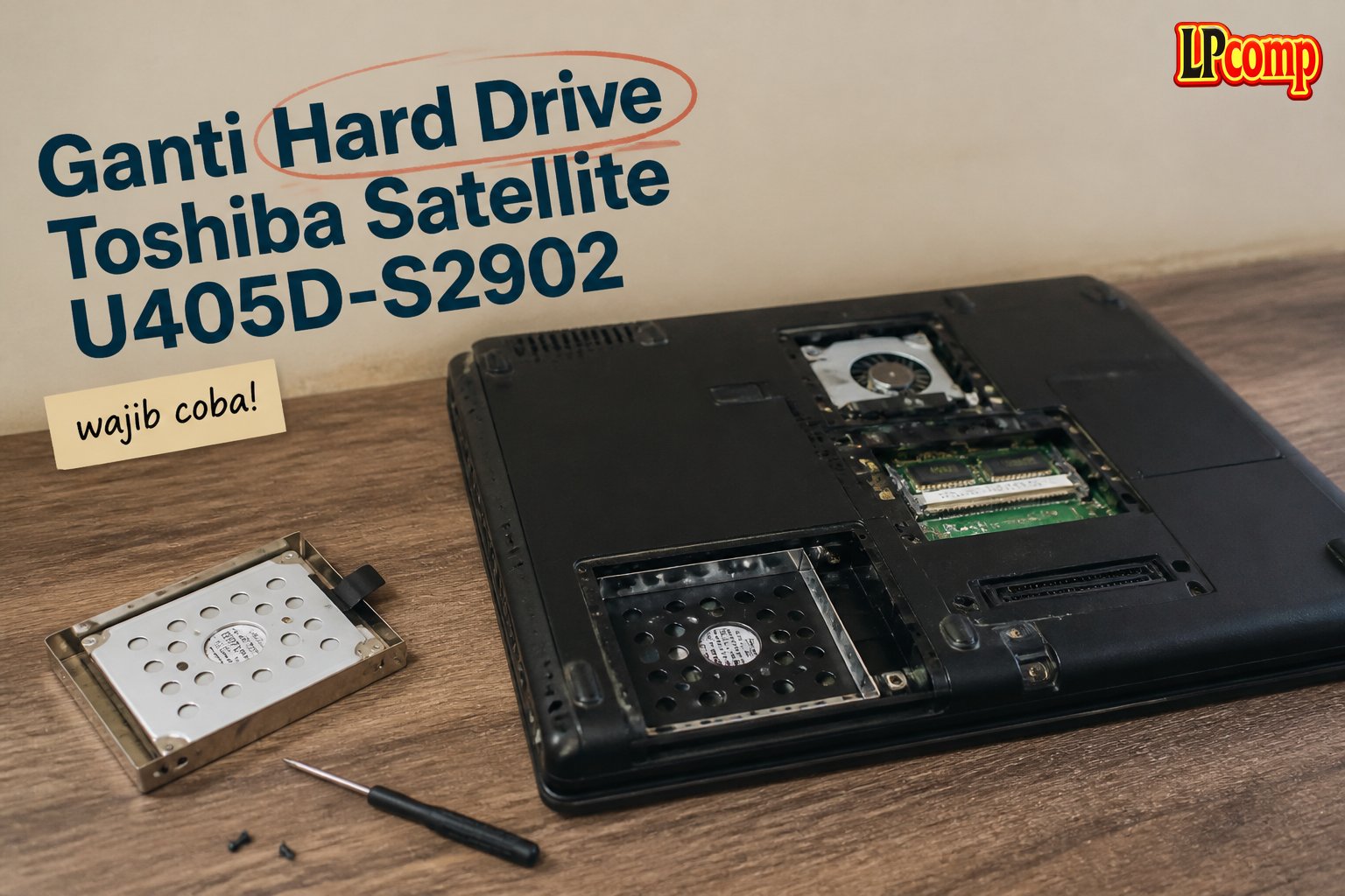 Ganti Hard Drive Toshiba Satellite U405D-S2902