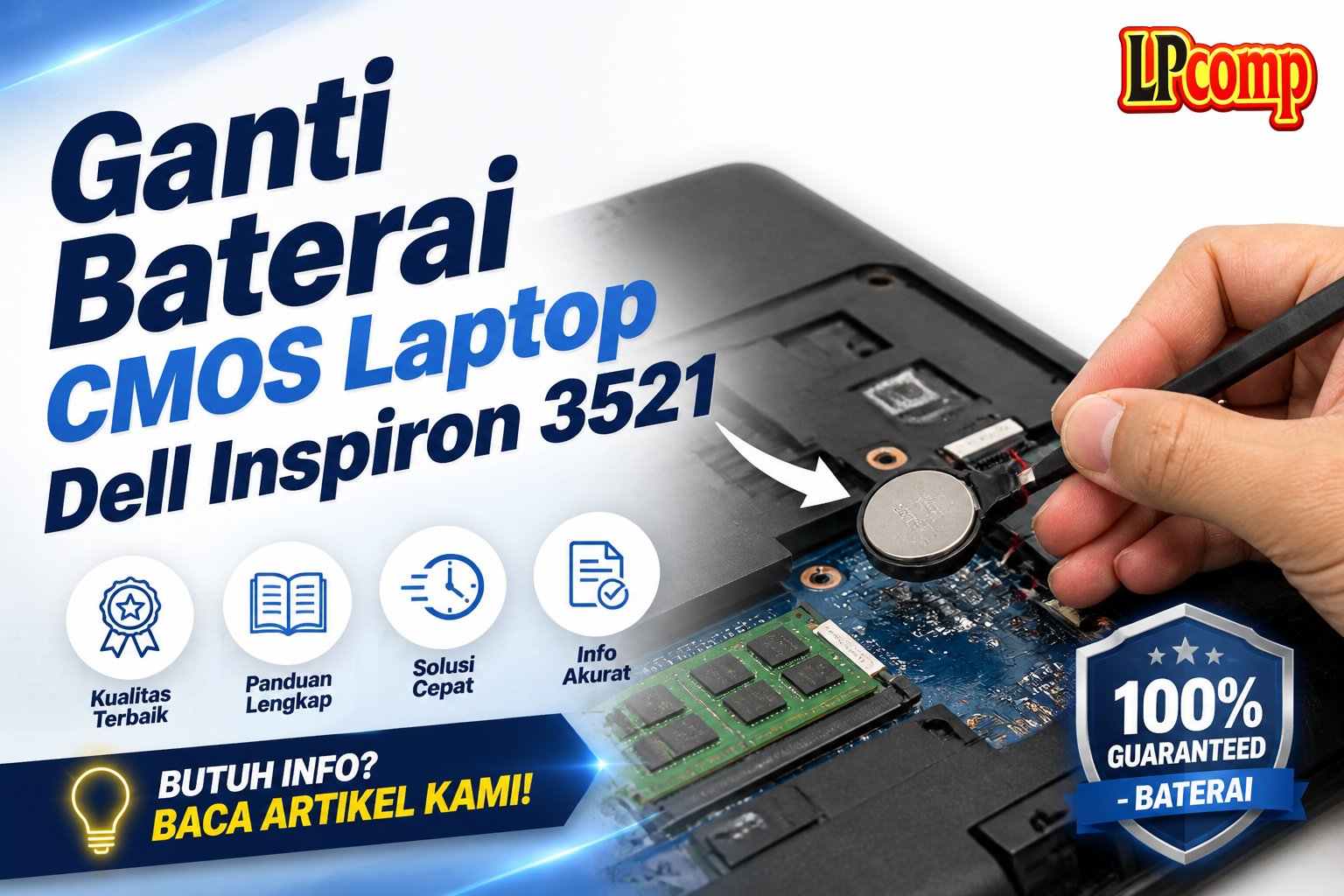 Ganti Baterai CMOS Laptop Dell Inspiron 3521