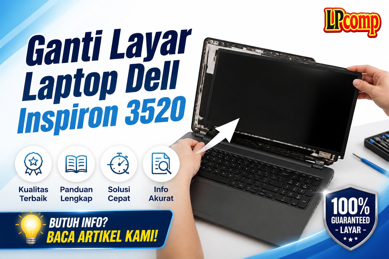 Ganti Layar Laptop Dell Inspiron 3520