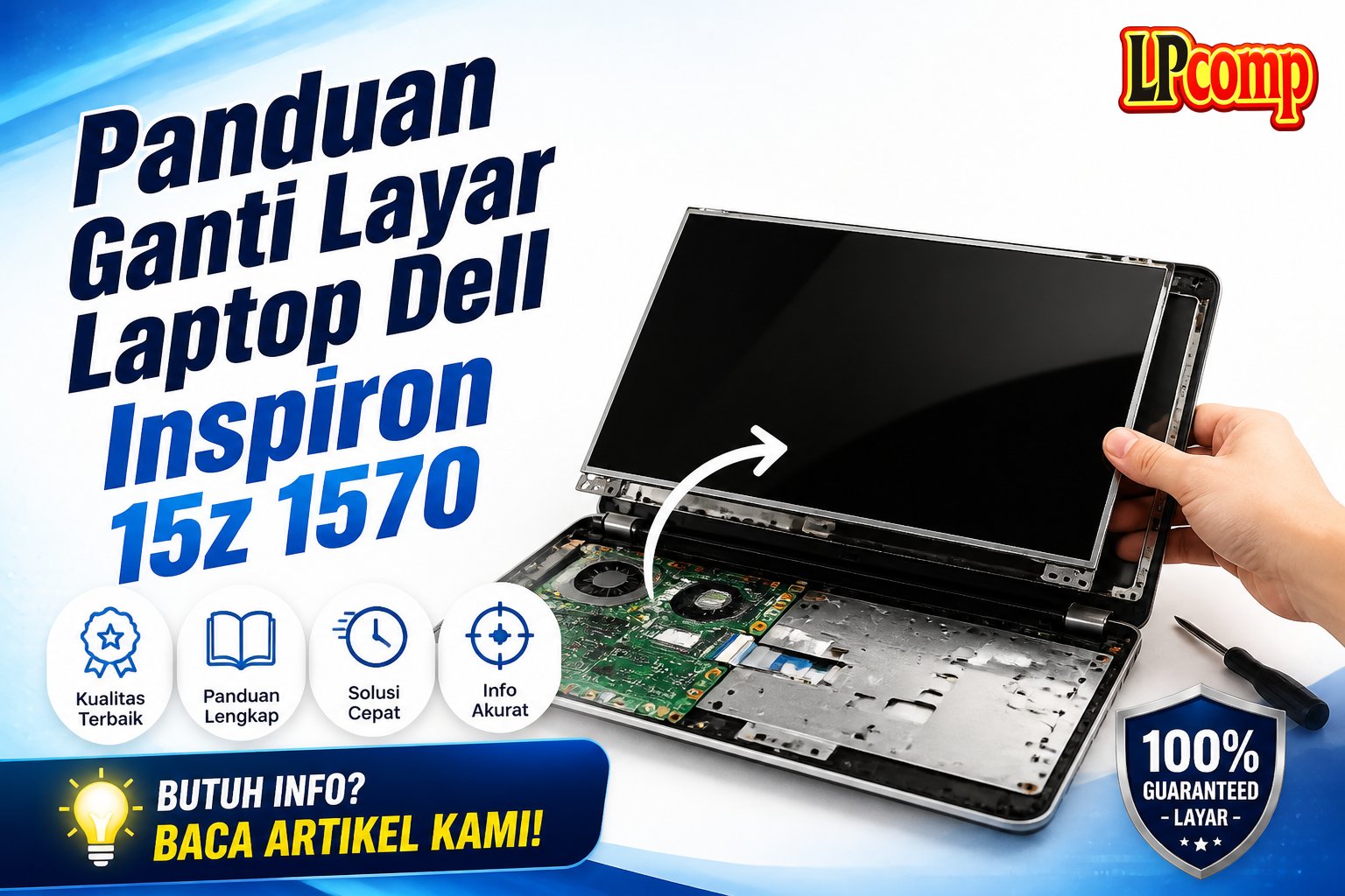 Panduan Ganti Layar Laptop Dell Inspiron 15z 1570