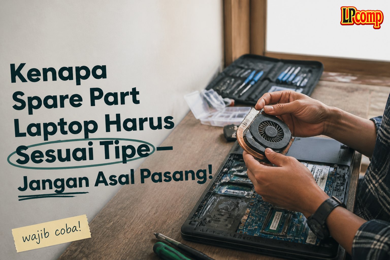 Kenapa Spare Part Laptop Harus Sesuai Tipe — Jangan Asal Pasang!
