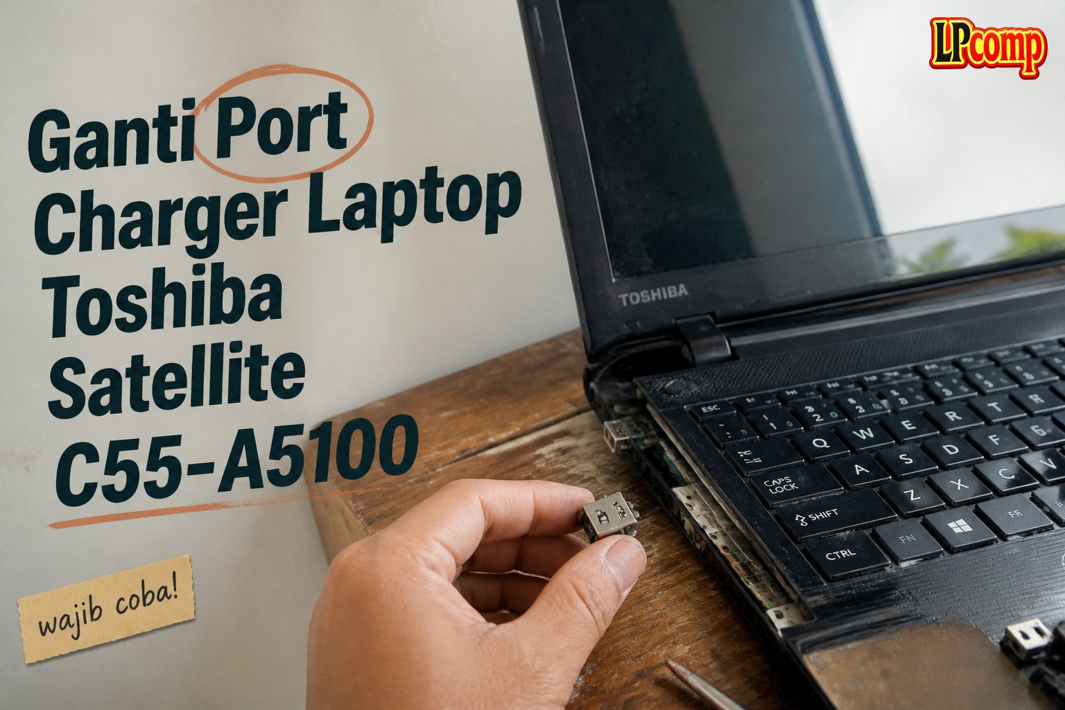 Ganti Port Charger Laptop Toshiba Satellite C55-A5100
