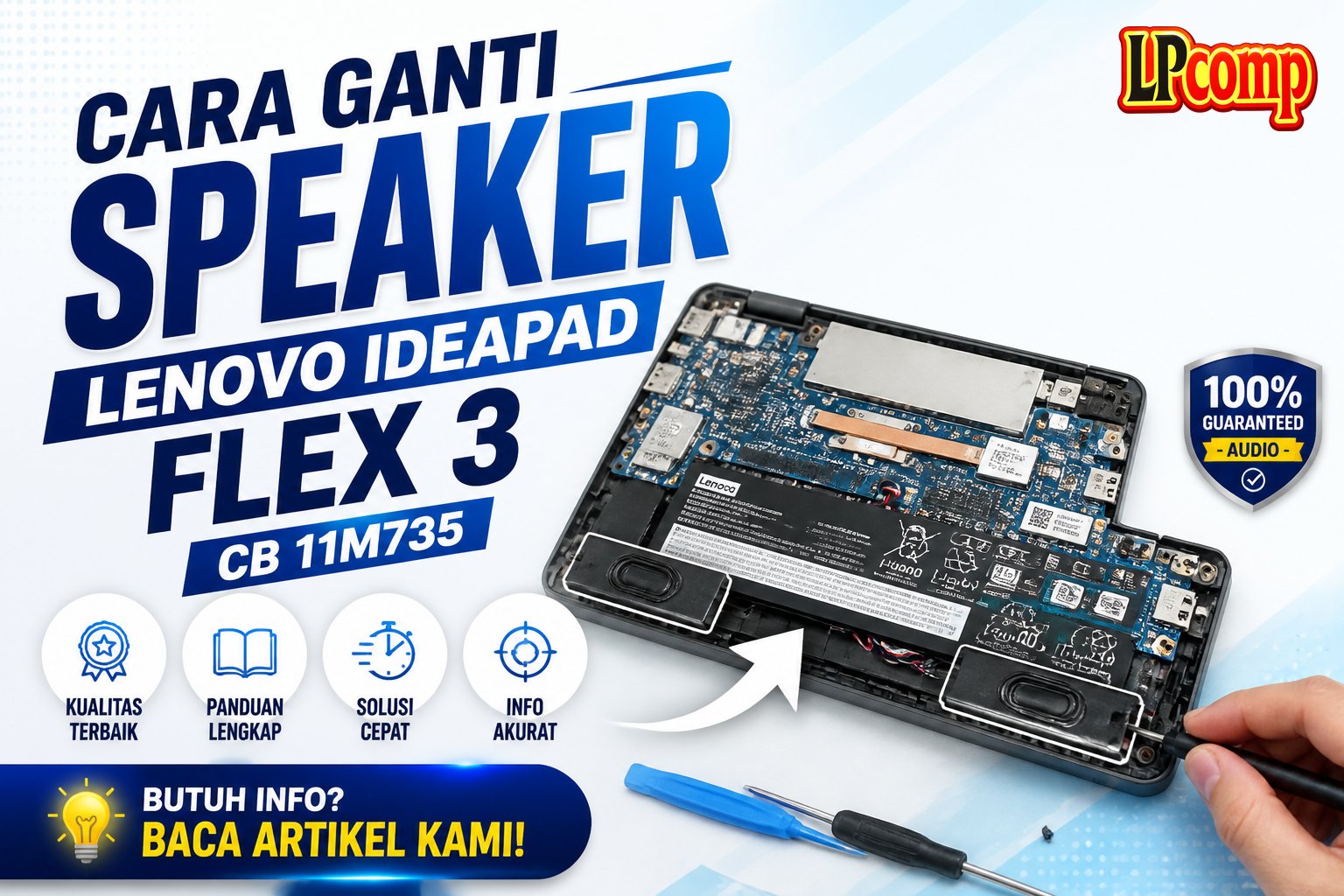 Cara Ganti Speaker Lenovo IdeaPad Flex 3 CB 11M735