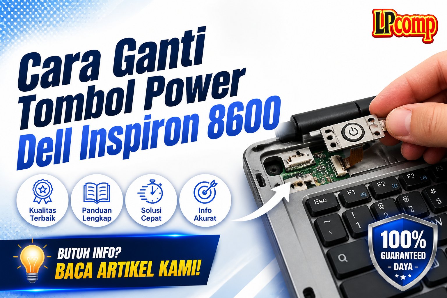 Cara Ganti Tombol Power Dell Inspiron 8600