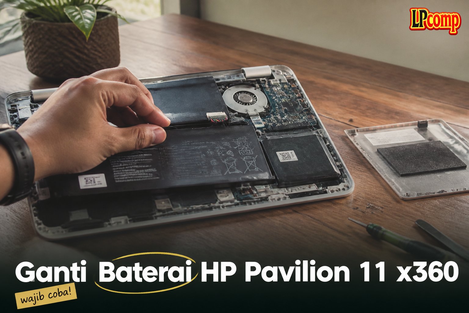 Ganti Baterai HP Pavilion 11 x360