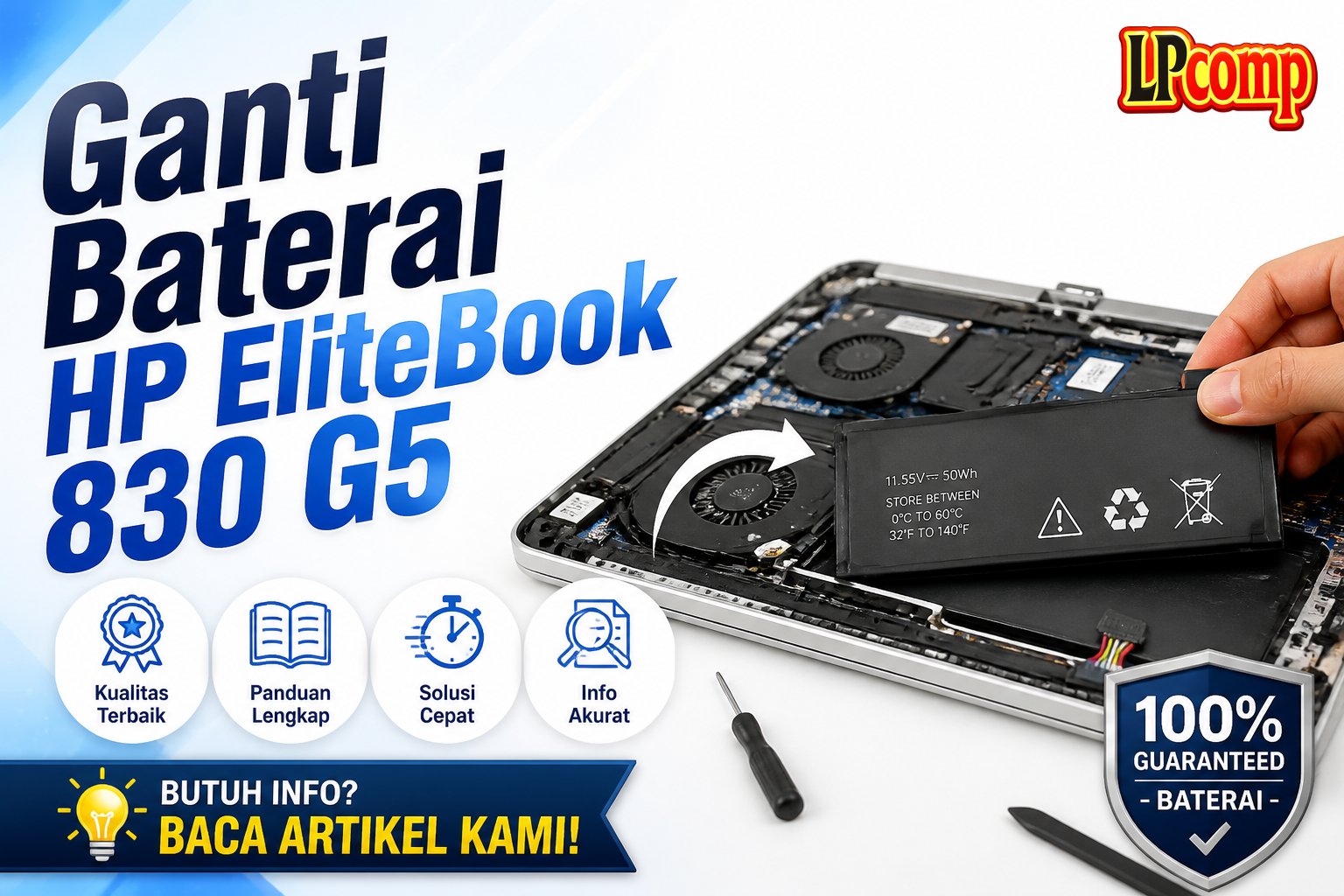 Ganti Baterai HP EliteBook 830 G5