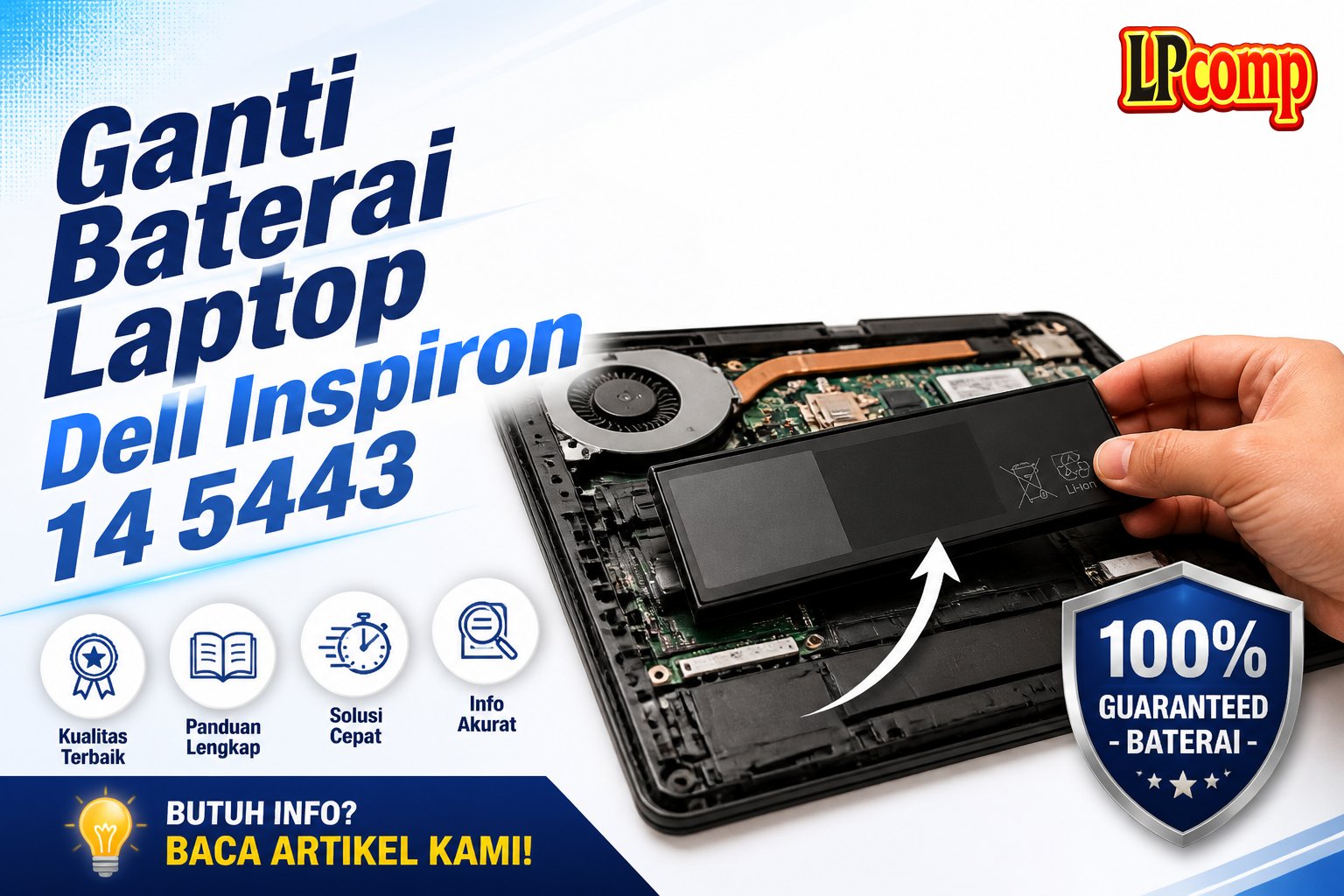 Ganti Baterai Laptop Dell Inspiron 14 5443