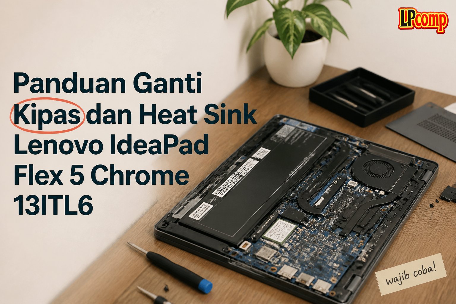 Panduan Ganti Kipas dan Heat Sink Lenovo IdeaPad Flex 5 Chrome 13ITL6