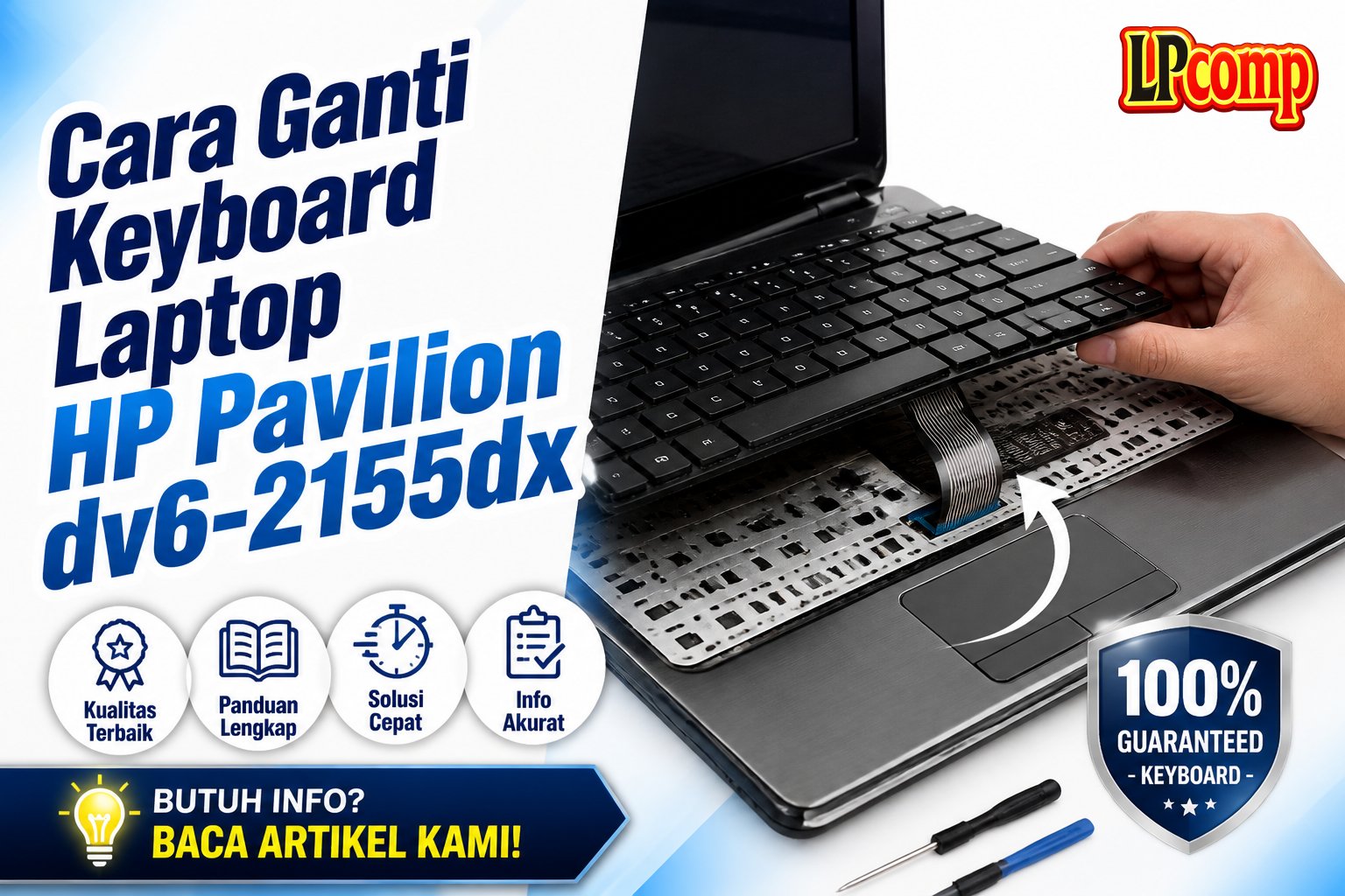 Cara Ganti Keyboard Laptop HP Pavilion dv6-2155dx