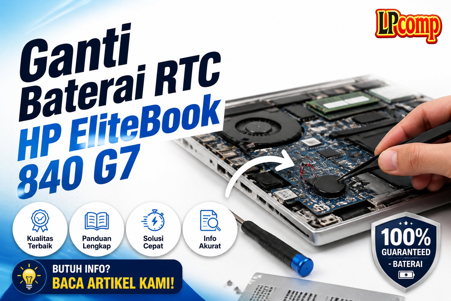 Ganti Baterai RTC HP EliteBook 840 G7