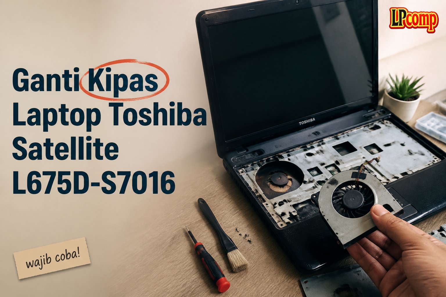 Ganti Kipas Laptop Toshiba Satellite L675D-S7016