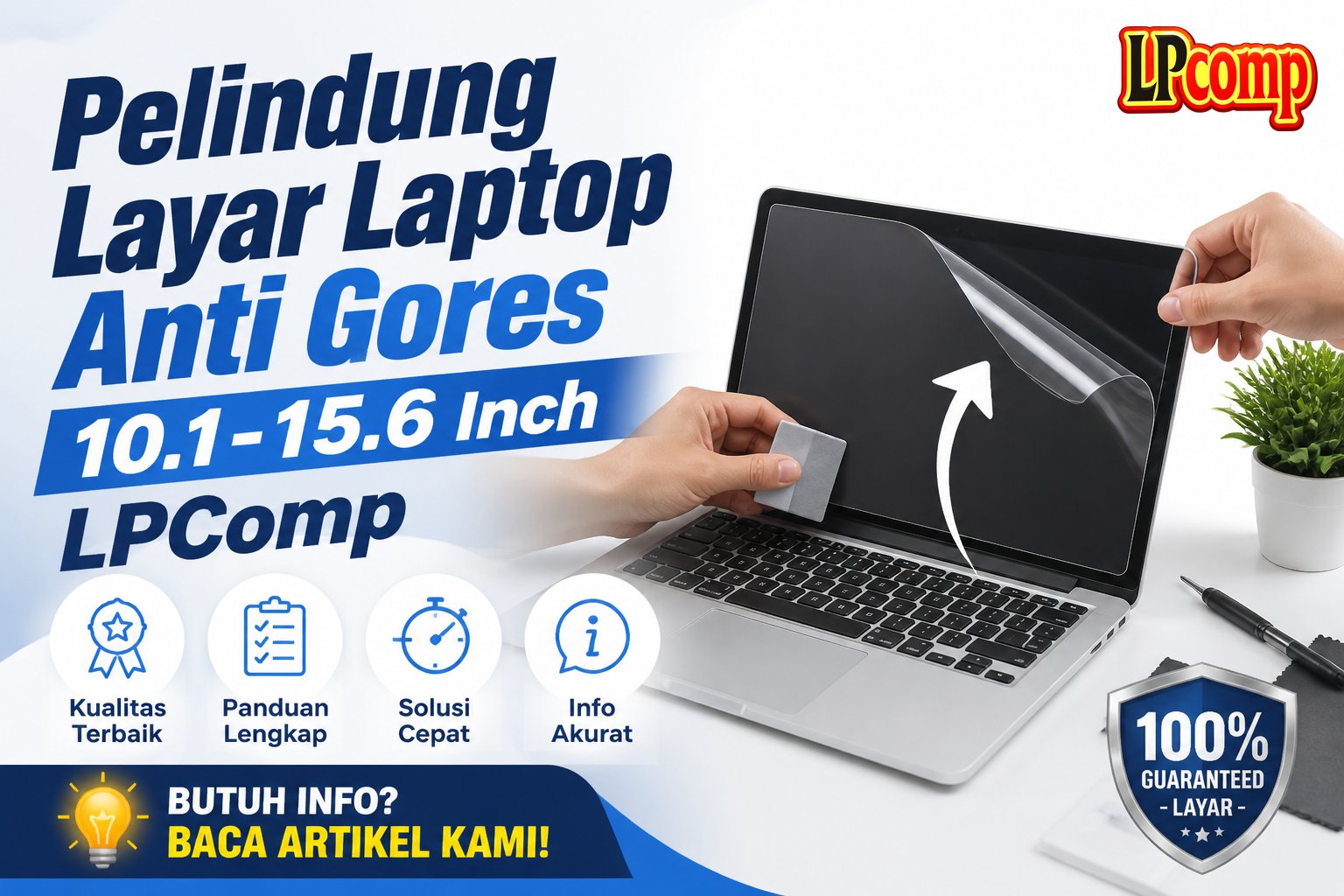 Pelindung Layar Laptop Anti Gores 10.1-15.6 Inch LPComp