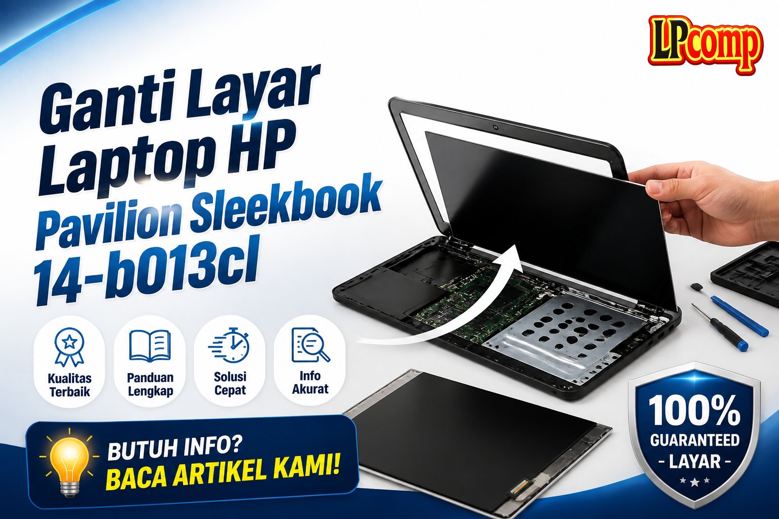Ganti Layar Laptop HP Pavilion Sleekbook 14-b013cl