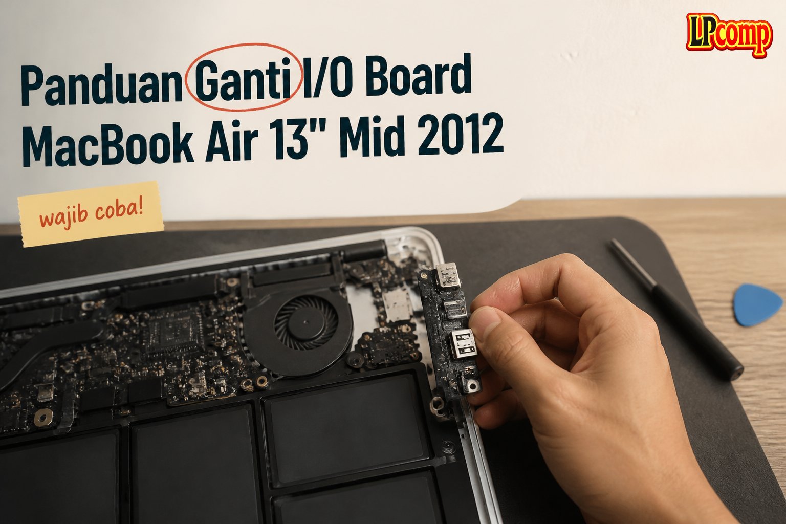 Panduan Ganti I/O Board MacBook Air 13" Mid 2012