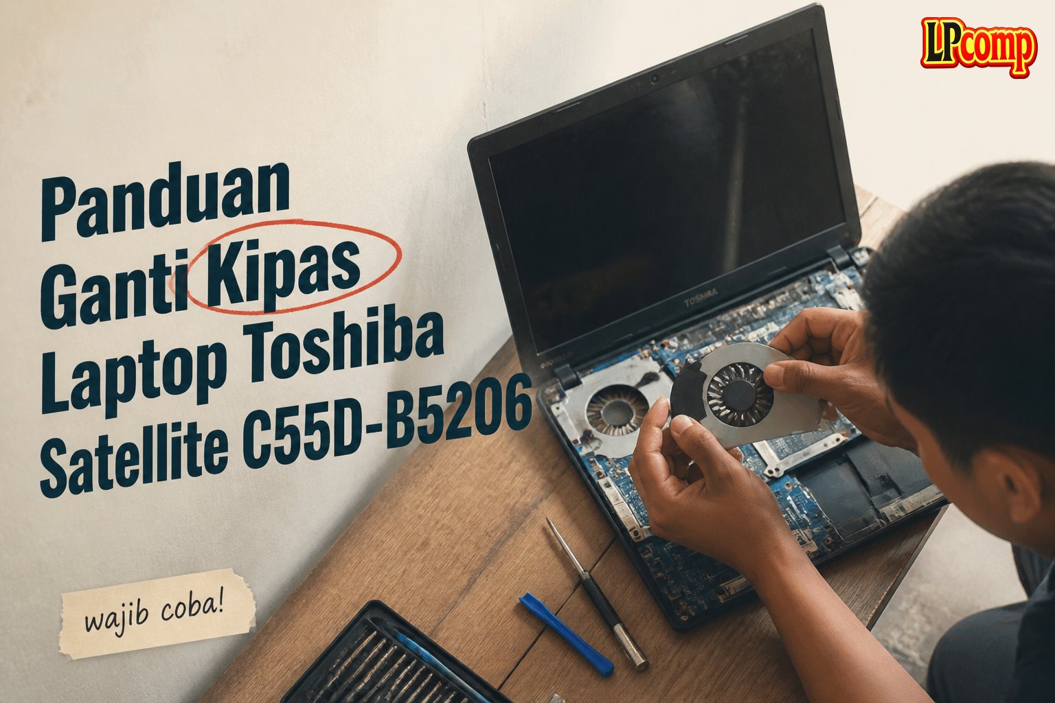 Panduan Ganti Kipas Laptop Toshiba Satellite C55D-B5206
