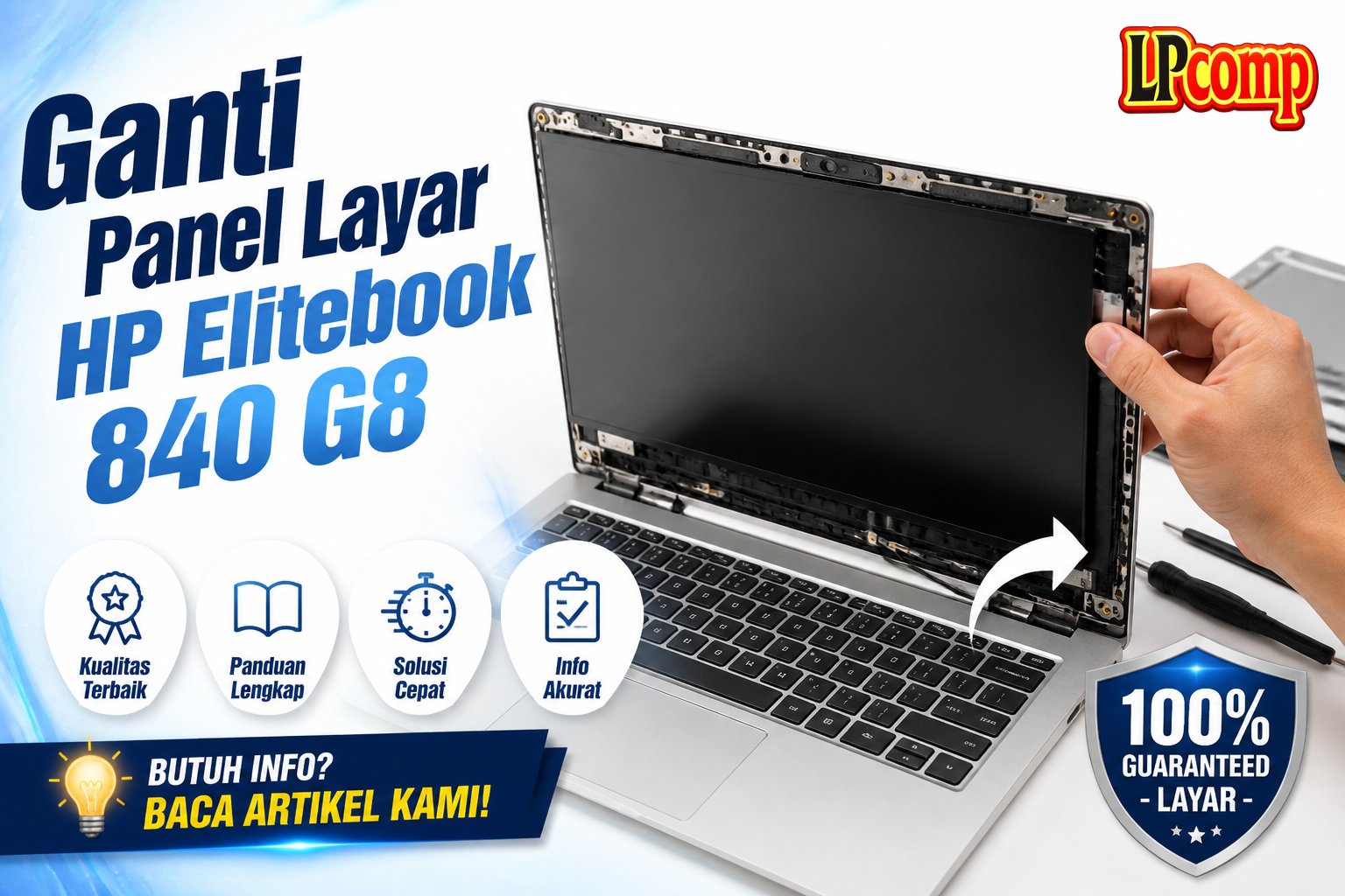 Ganti Panel Layar HP Elitebook 840 G8