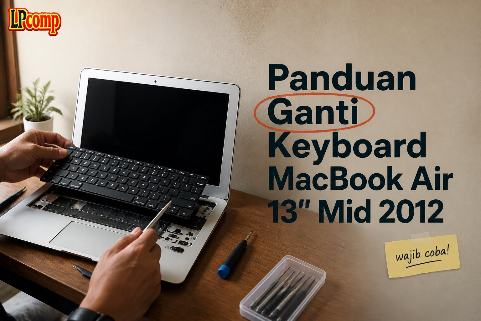 Panduan Ganti Keyboard MacBook Air 13" Mid 2012