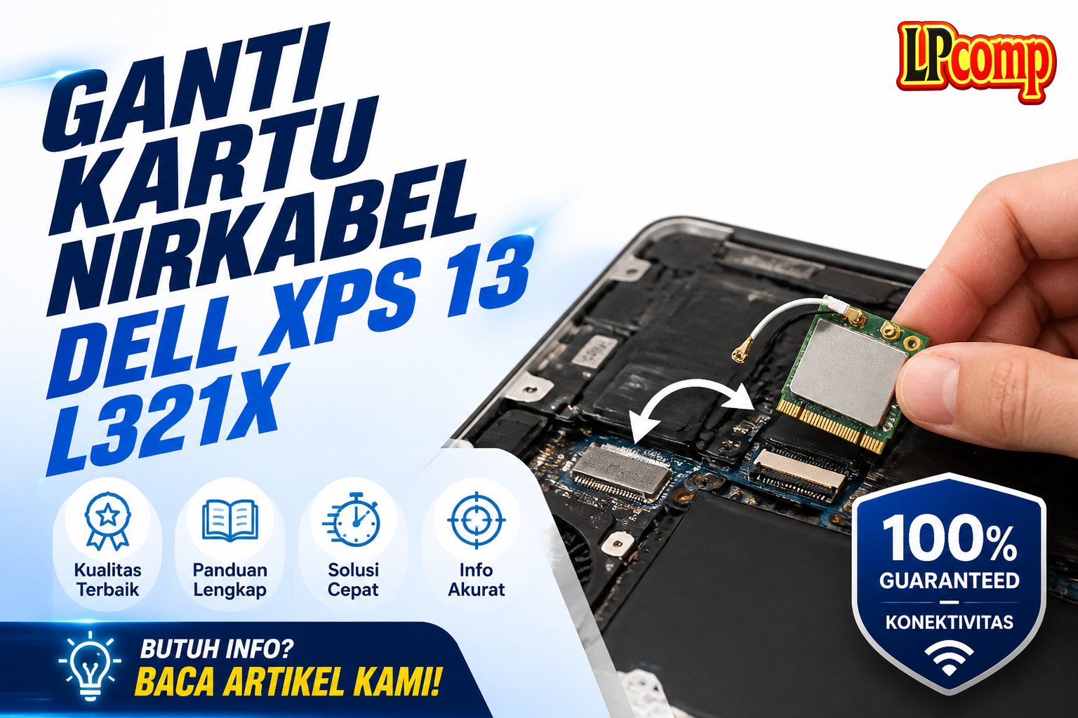 Ganti Kartu Nirkabel Dell XPS 13 L321X