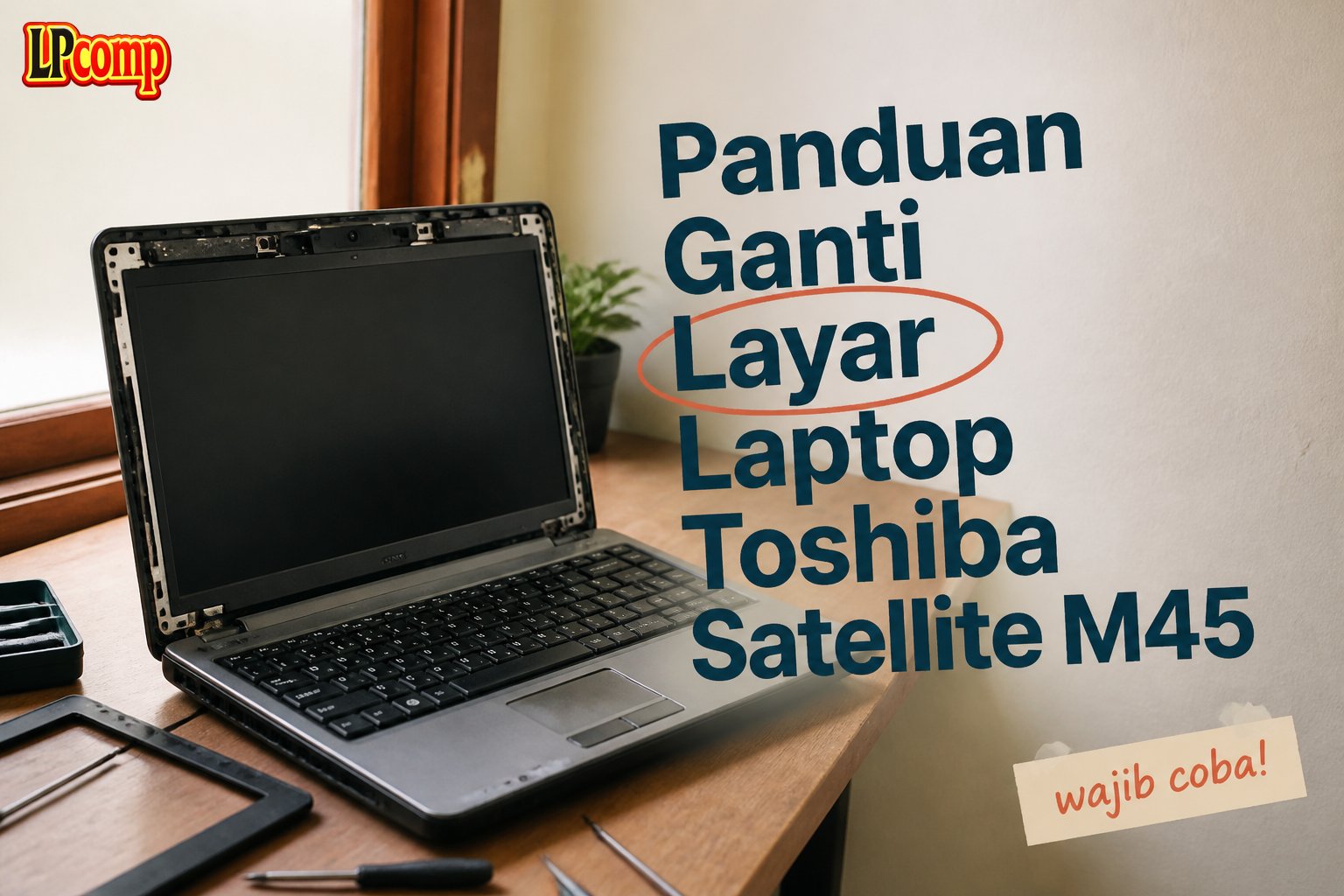 Panduan Ganti Layar Laptop Toshiba Satellite M45