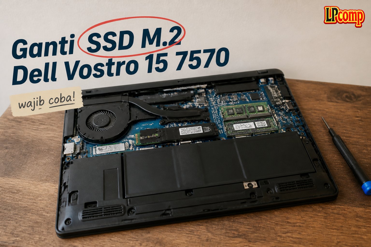 Ganti SSD M.2 Dell Vostro 15 7570