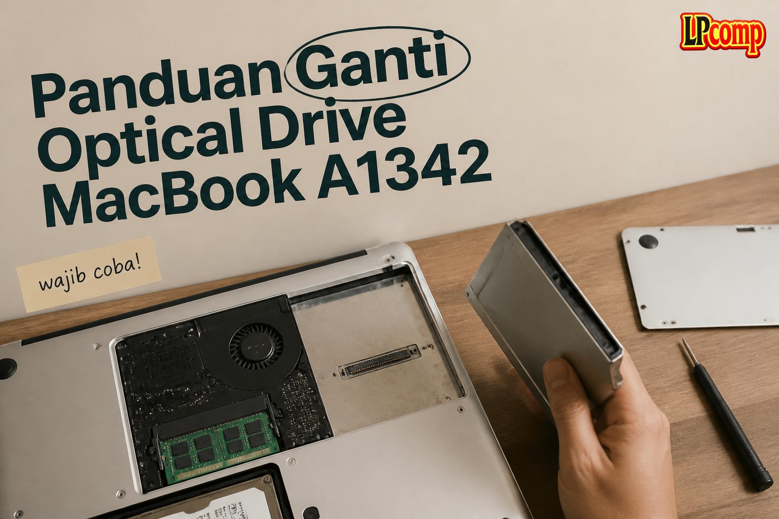 Panduan Ganti Optical Drive MacBook A1342