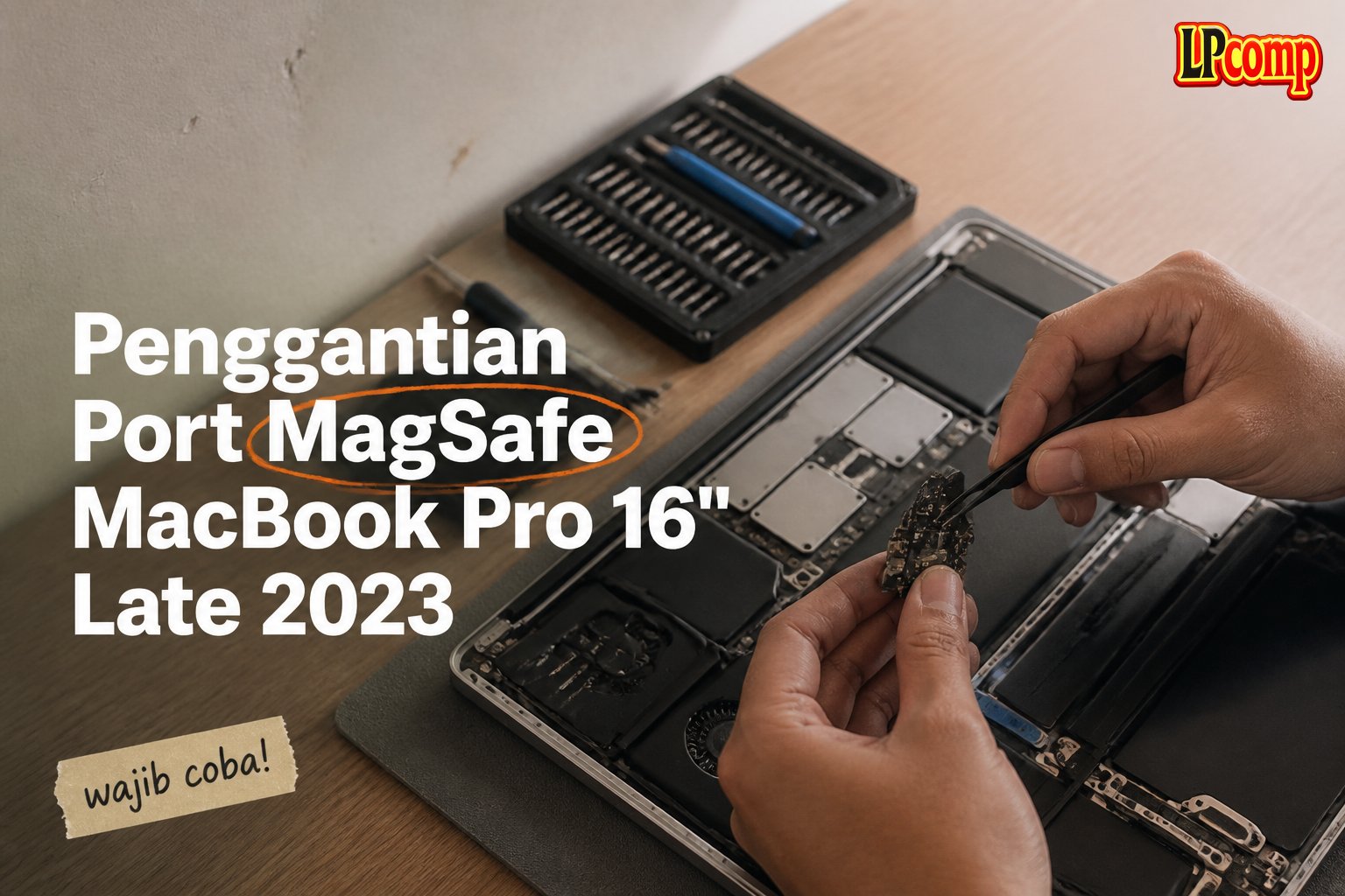 Penggantian Port MagSafe MacBook Pro 16" Late 2023