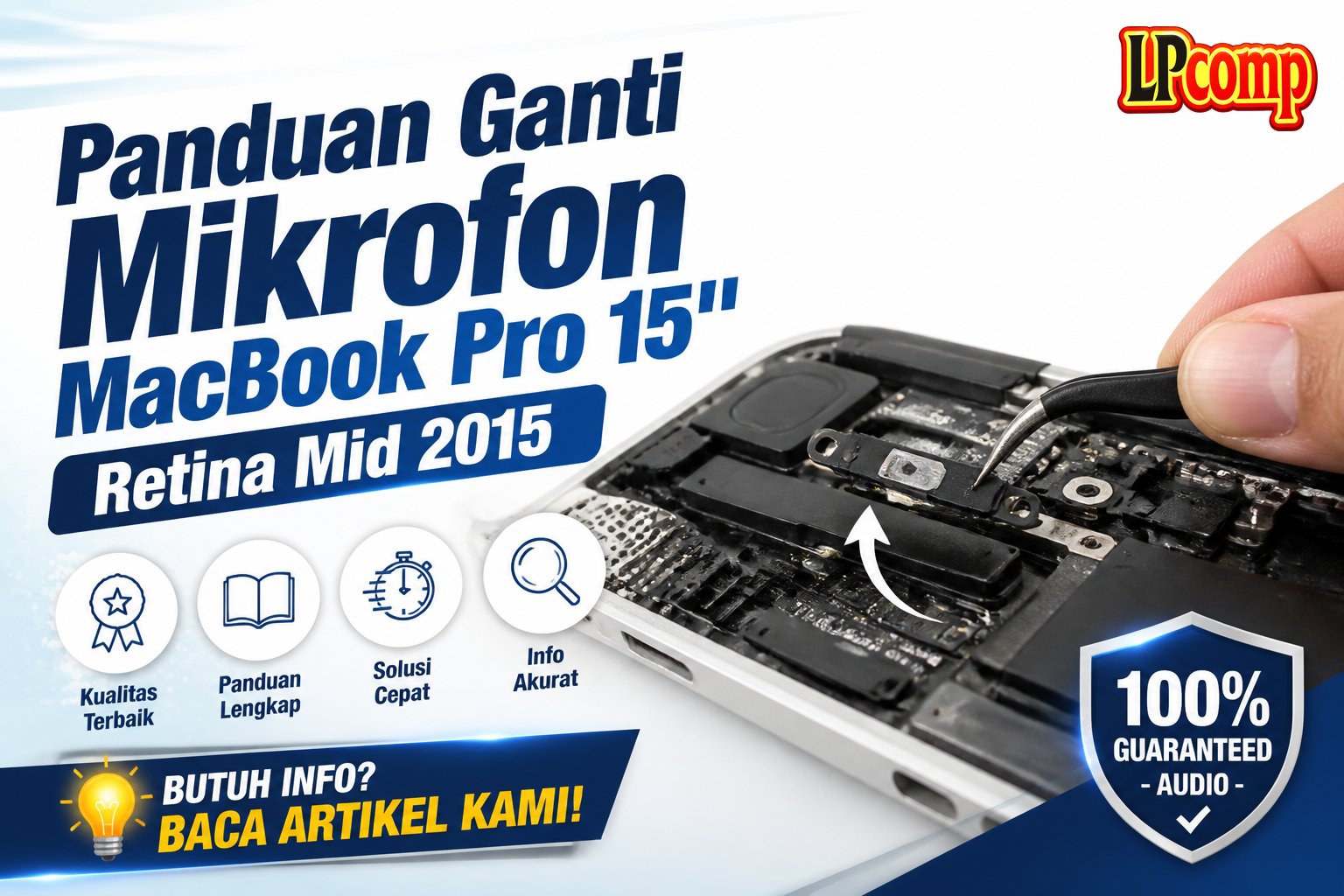 Panduan Ganti Mikrofon MacBook Pro 15" Retina Mid 2015