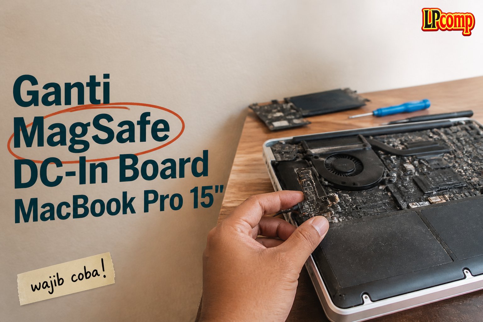 Ganti MagSafe DC-In Board MacBook Pro 15"