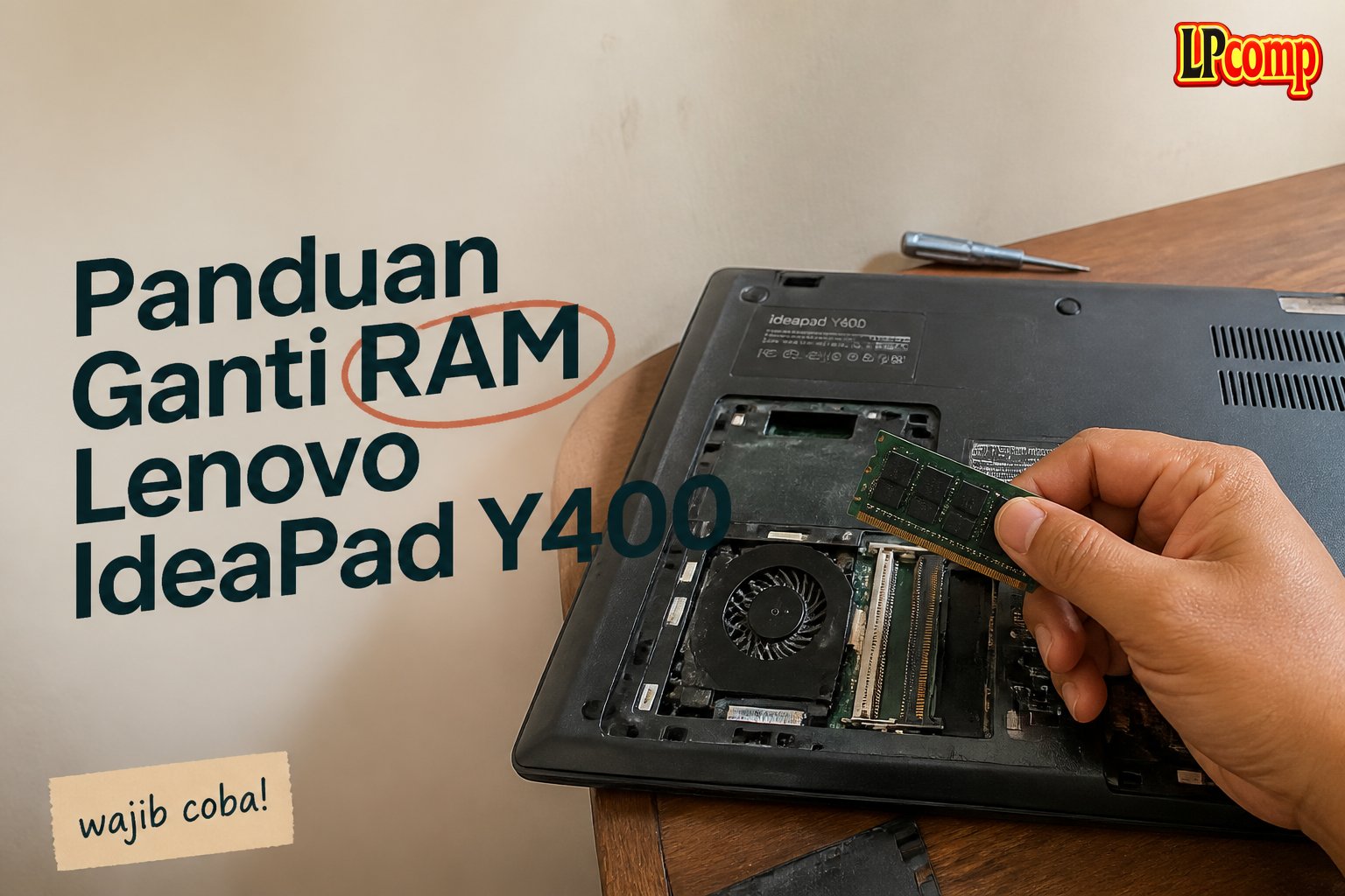 Panduan Ganti RAM Lenovo IdeaPad Y400