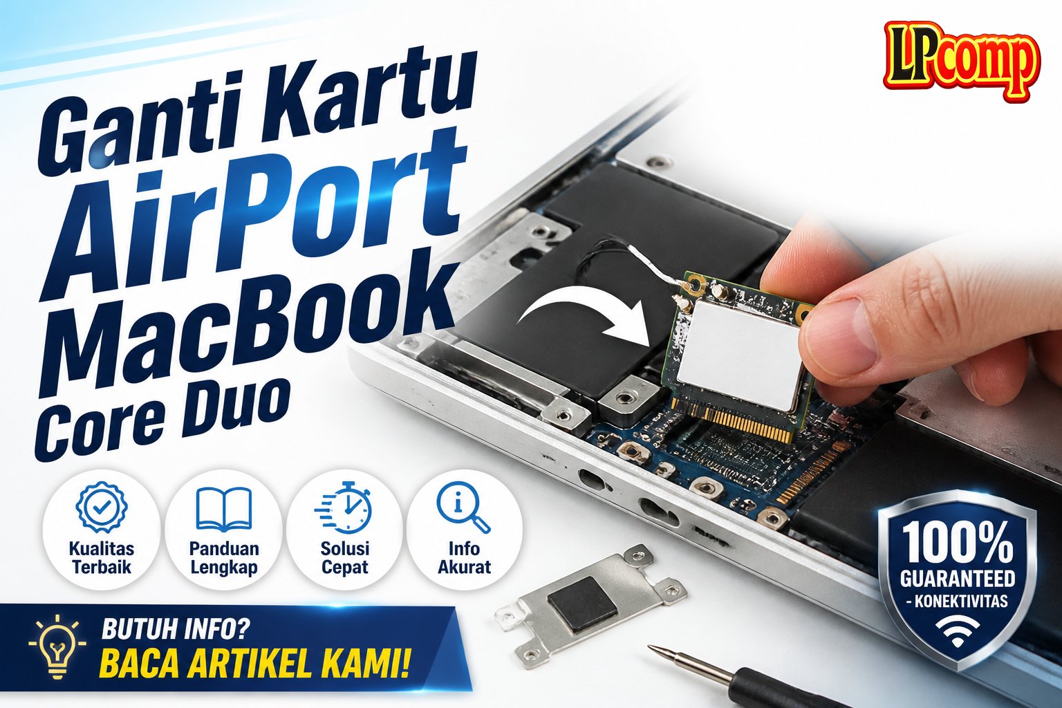 Ganti Kartu AirPort MacBook Core Duo