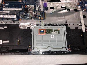 Langkah 5 — Mengangkat Tab dan Kabel Trackpad