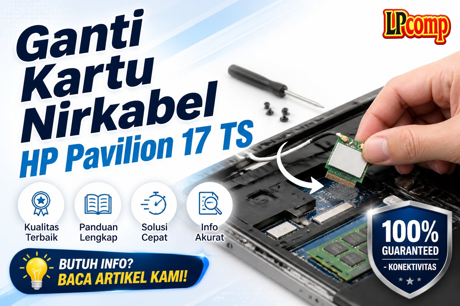 Ganti Kartu Nirkabel HP Pavilion 17 TS