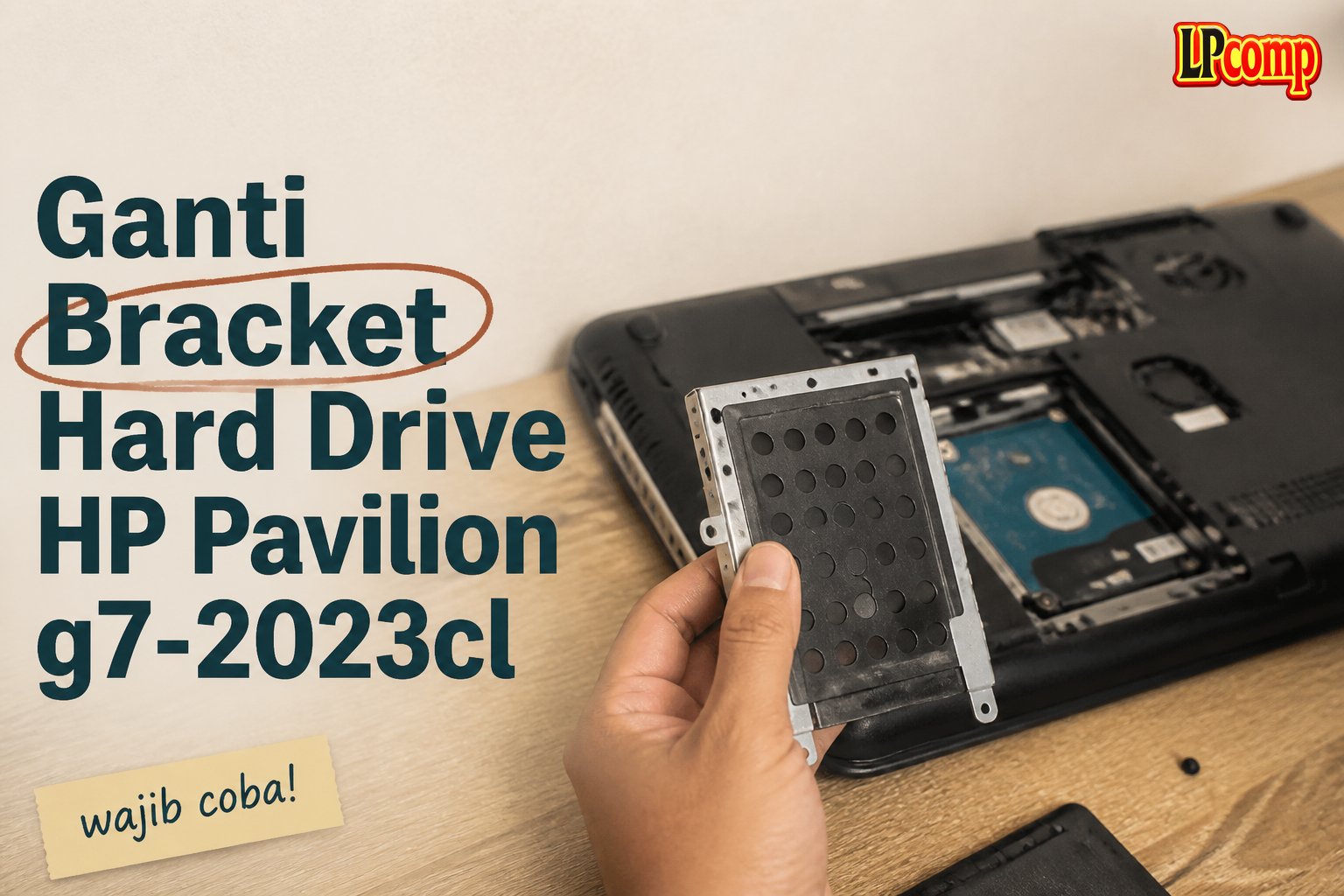 Ganti Bracket Hard Drive HP Pavilion g7-2023cl