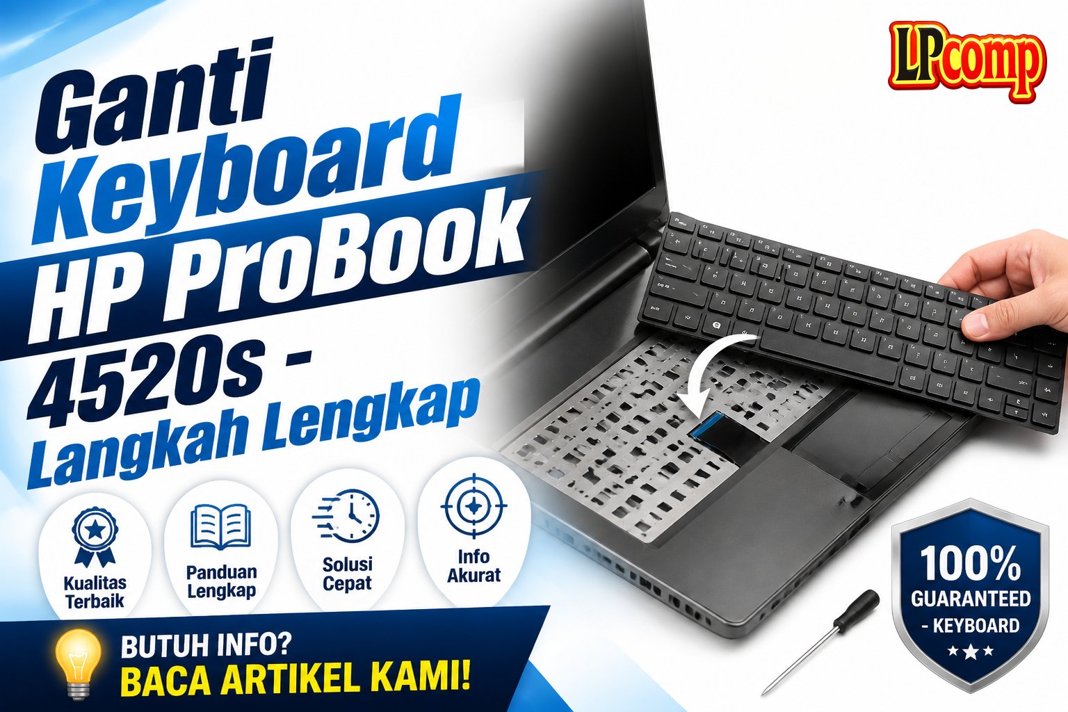 Ganti Keyboard HP ProBook 4520s - Langkah Lengkap