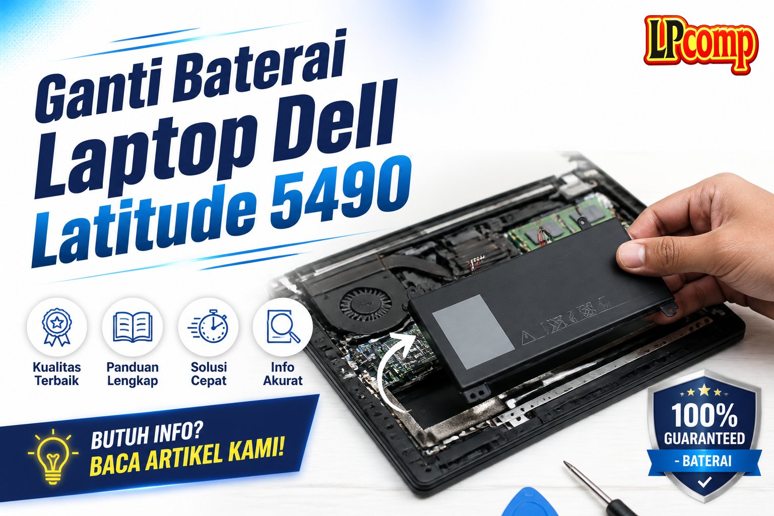 Ganti Baterai Laptop Dell Latitude 5490