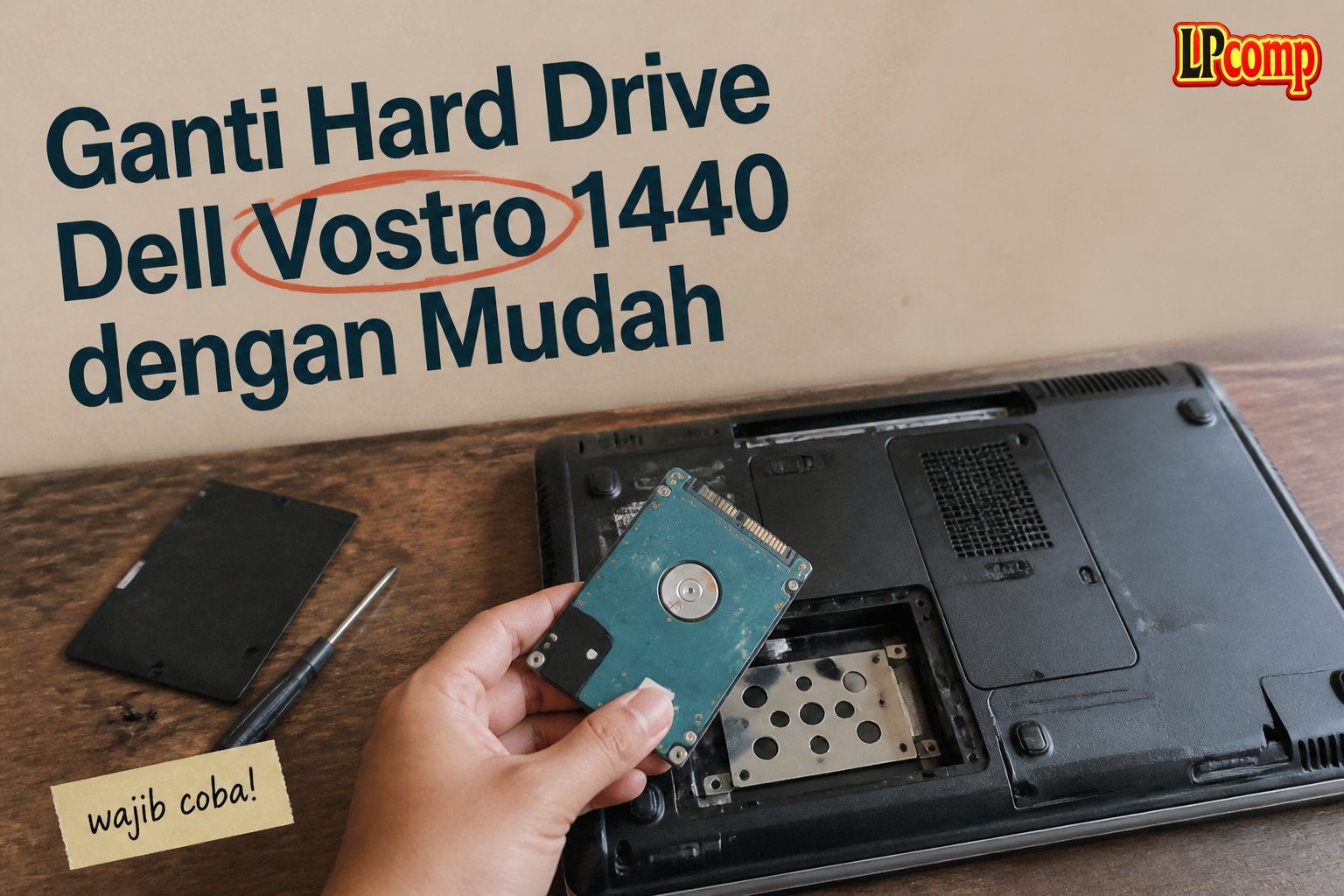 Ganti Hard Drive Dell Vostro 1440 dengan Mudah