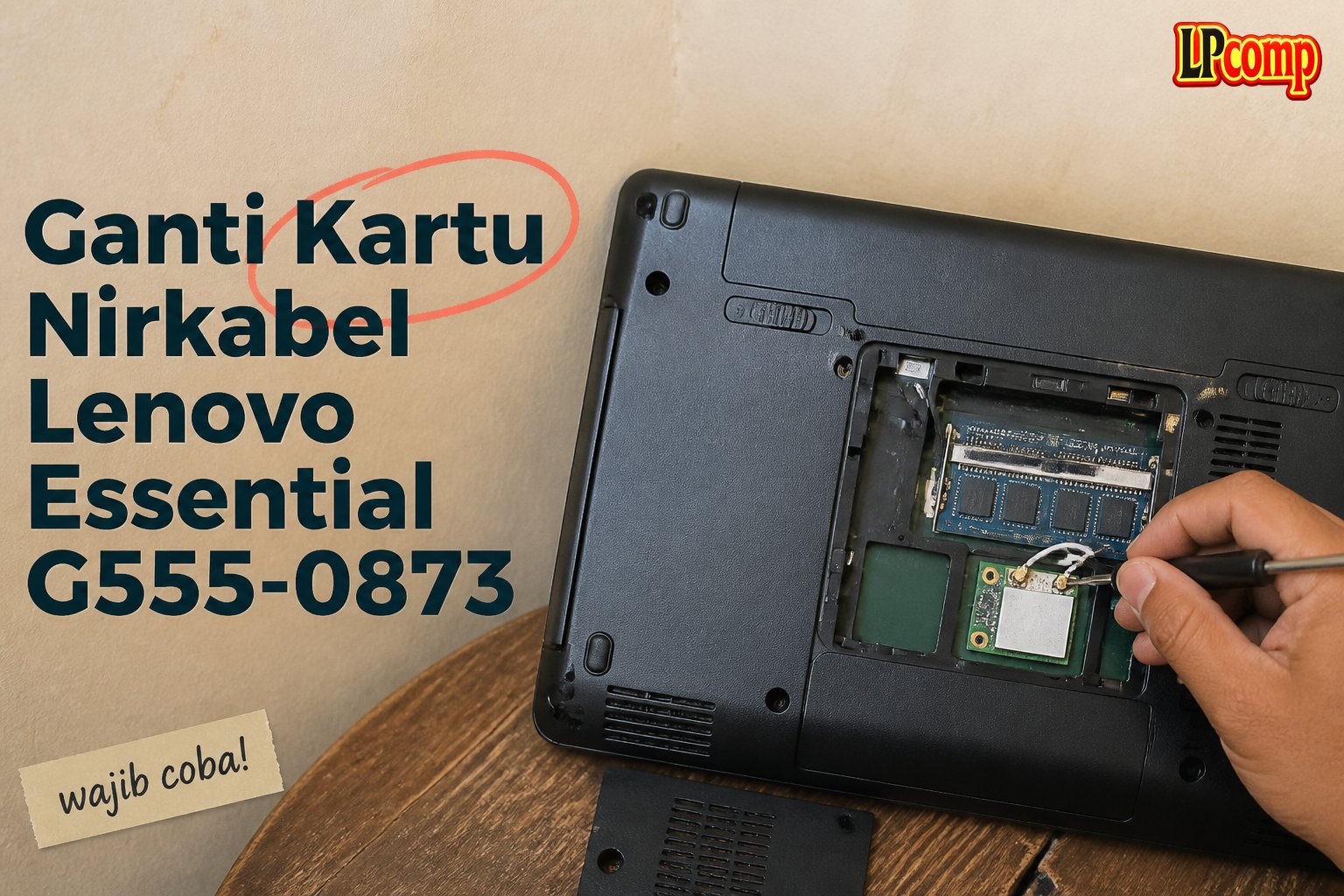 Ganti Kartu Nirkabel Lenovo Essential G555-0873