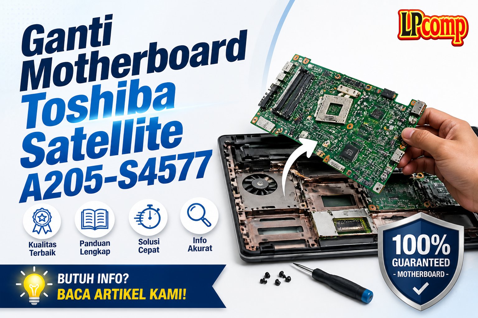 Ganti Motherboard Toshiba Satellite A205-S4577