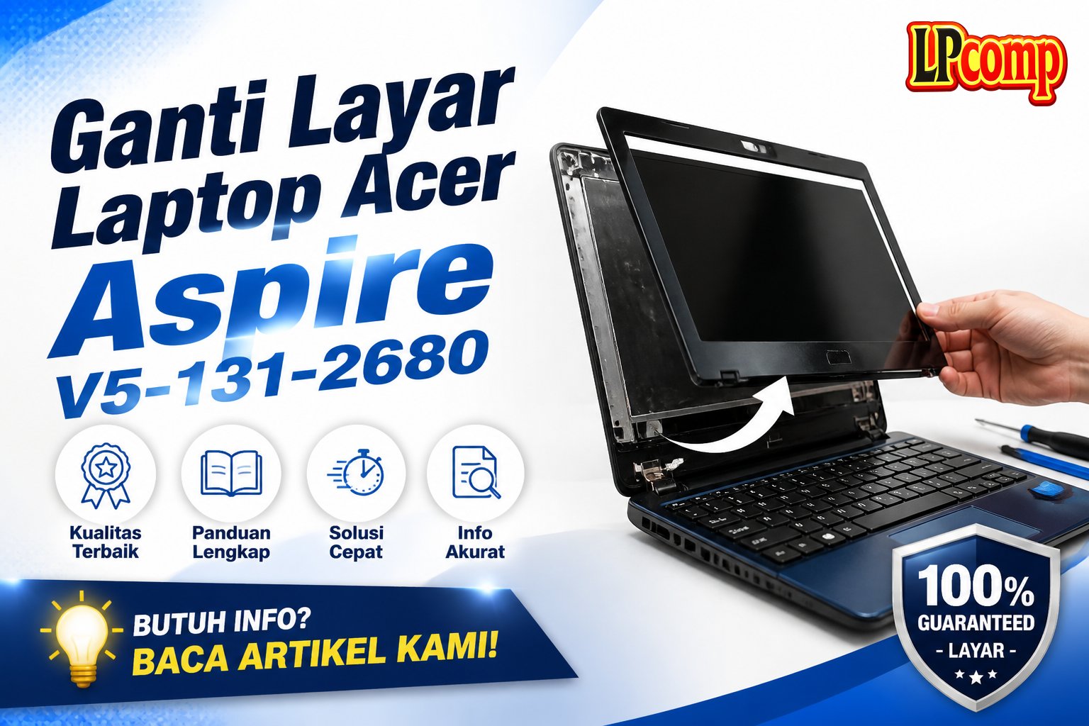 Ganti Layar Laptop Acer Aspire V5-131-2680