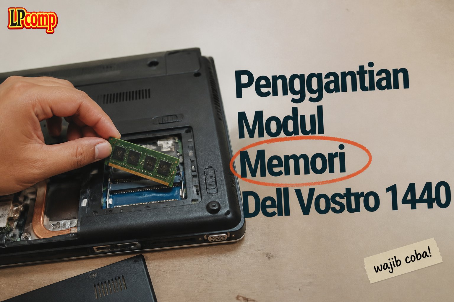Penggantian Modul Memori Dell Vostro 1440
