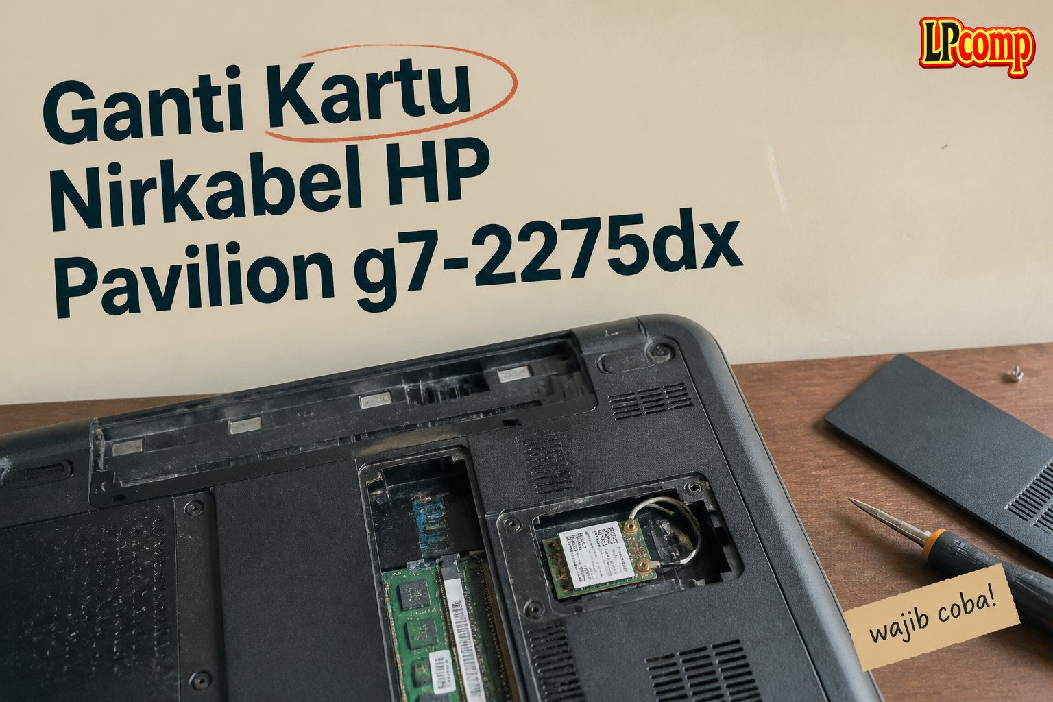 Ganti Kartu Nirkabel HP Pavilion g7-2275dx